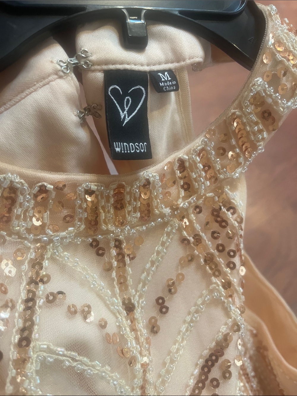 Windsor Gold Sequin High-Neck Mini Dress - Picture 7 of 7